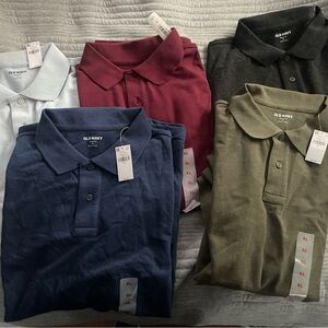 Old Navy Men's Polo Shirts - Blue, Red, Black, Green, Light Blue